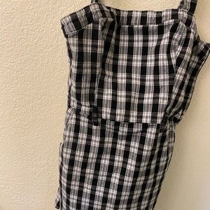 plaid midi-kneelength dress medium